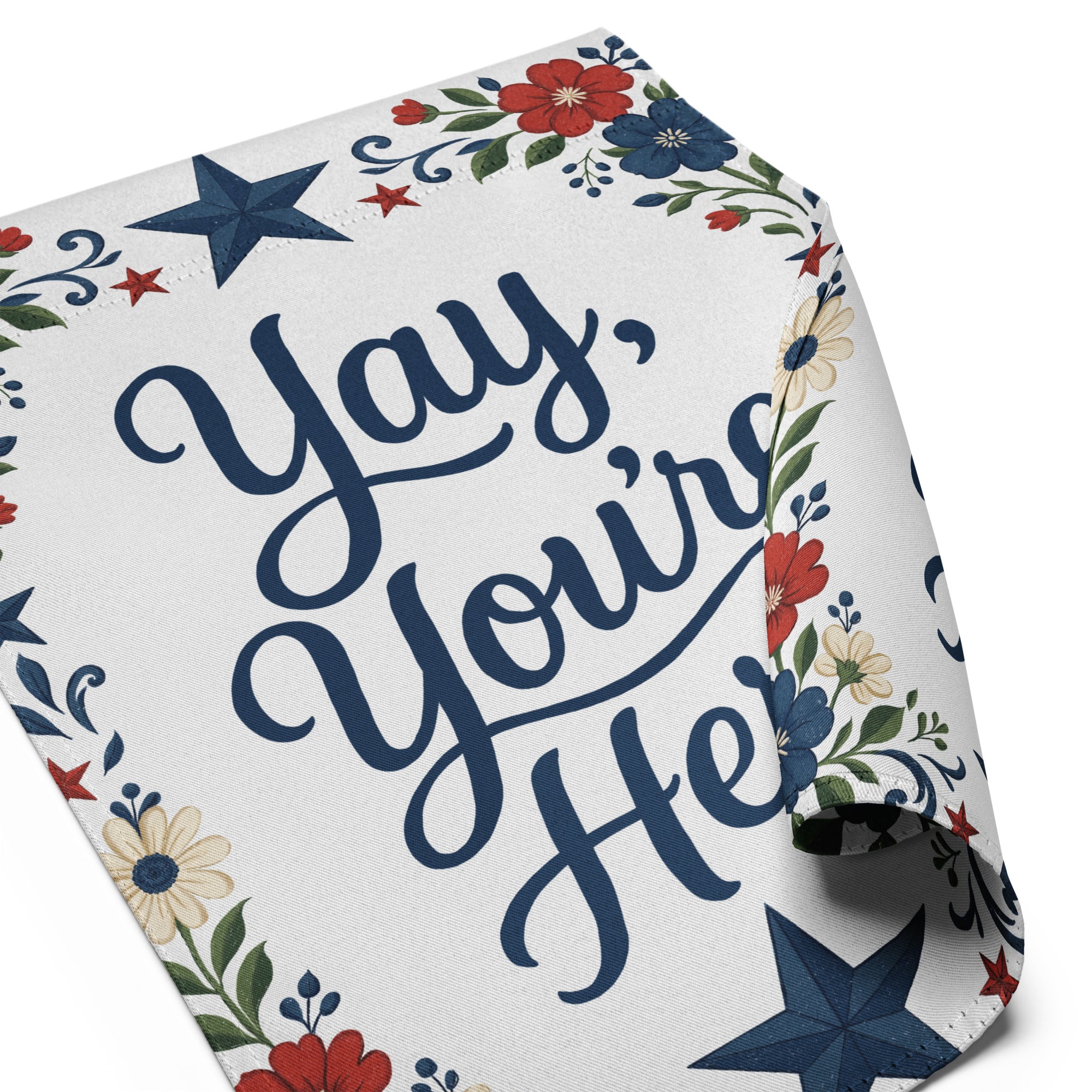 Red, White & Bloom Welcome Garden Flag