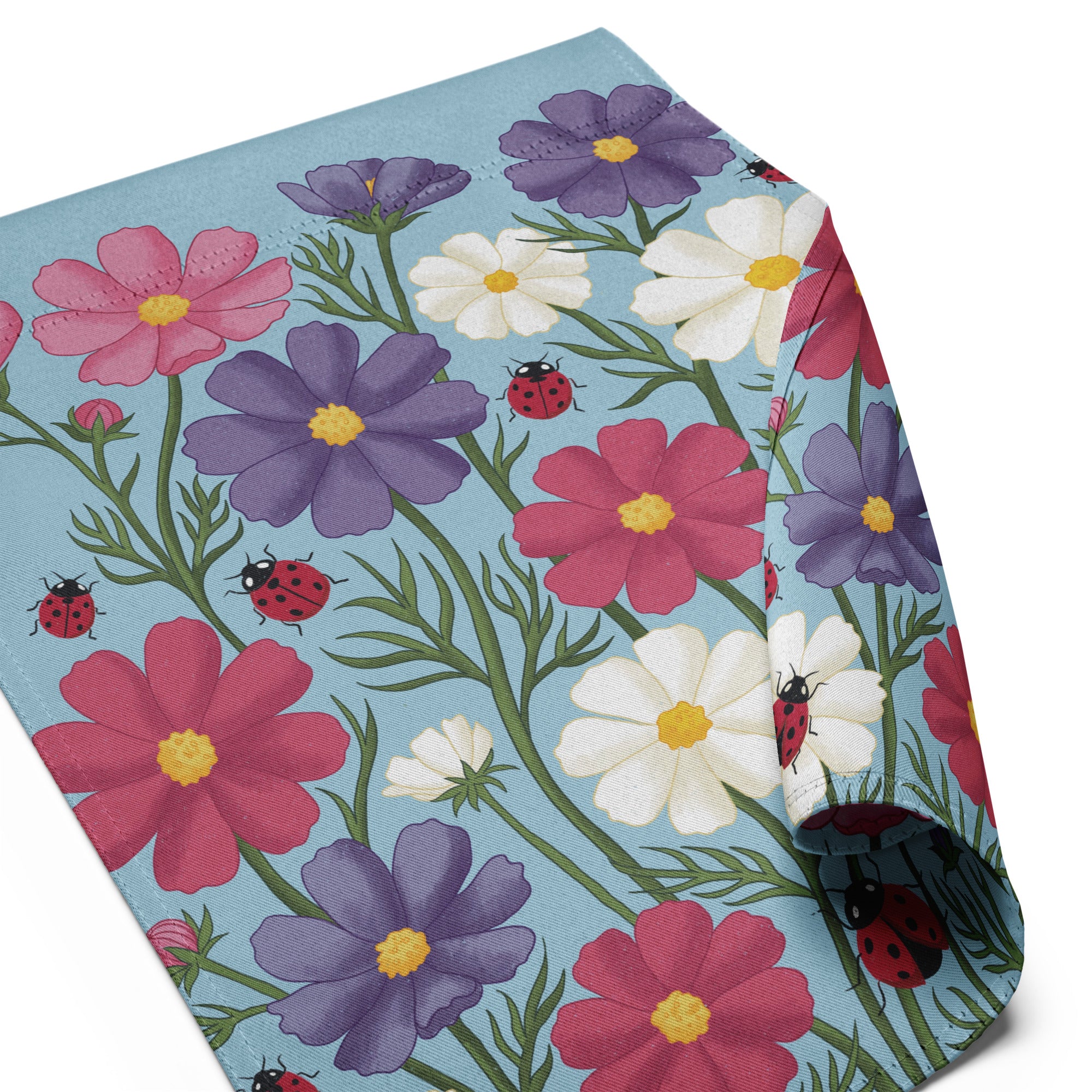 Cosmos & Ladybugs Garden Flag